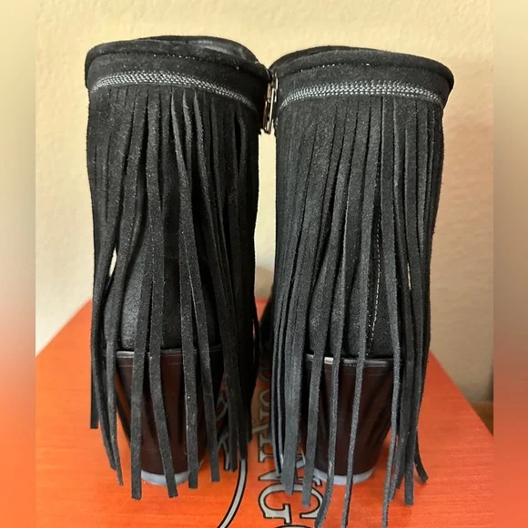 NEW YIPPEE KI YAY BY OLD GRINGO, NEW SHERIFF IN TOWN - Black Suede, Size 9B - Picture 9 of 13